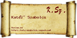 Kató Szabolcs névjegykártya