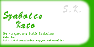 szabolcs kato business card