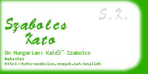 szabolcs kato business card